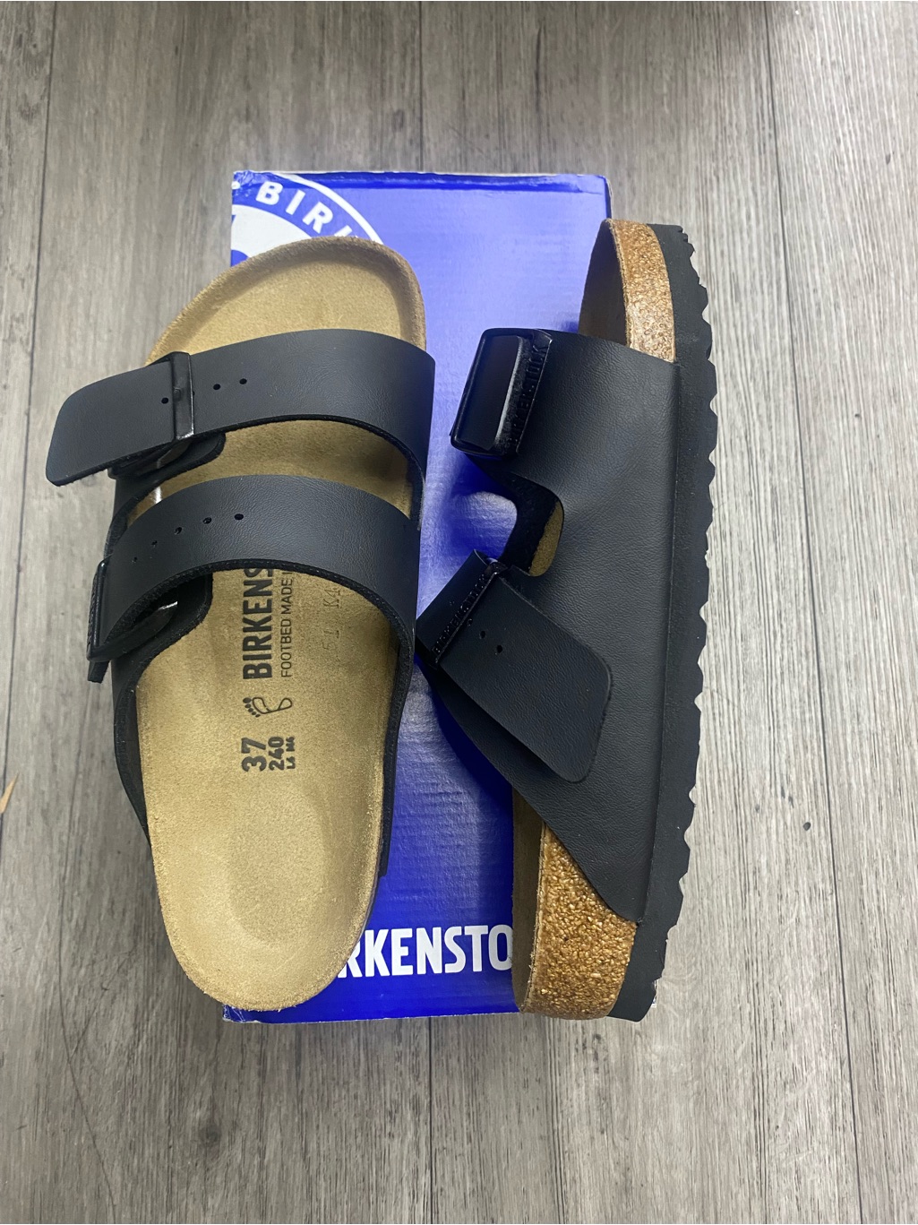 Birkenstock Arizona Bs Black Sandals Birko-Flor Cork Footbed Regular Fit